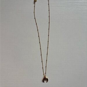 Victoria Emerson Gold Crescent Necklace